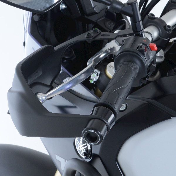 R&G Bar End Sliders for the Yamaha Tenere 700 '19- , Tenere 700 World Raid '22- & Tenere 700 Rally '21- (with OEM hand guards)